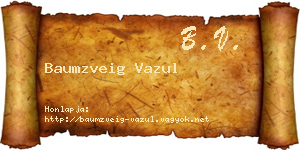 Baumzveig Vazul névjegykártya